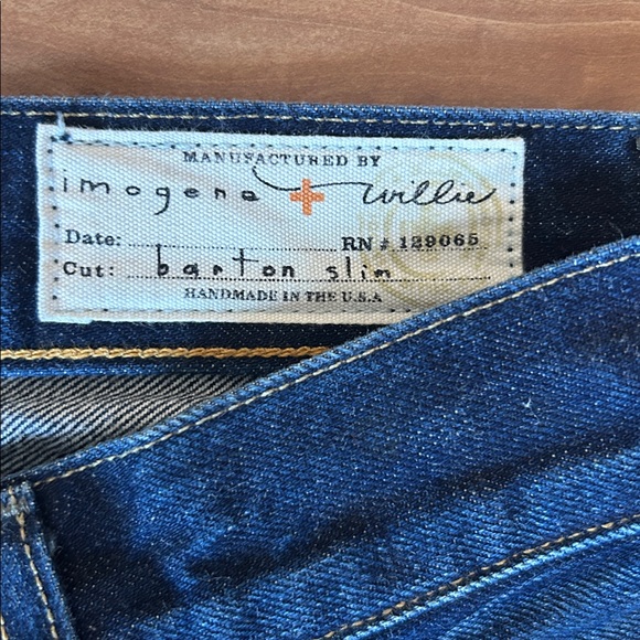 Imogene + Willie Barton Slim Deep Indigo Jeans Japanese Selvedge Denim Size 27 - Picture 3 of 13